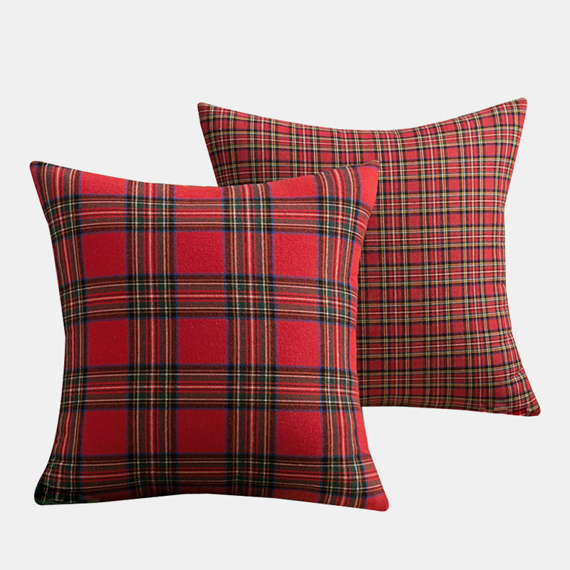 1PC-Square-Pillow-Case-Christmas-Scottish-Plaid-Throw-Waist-Cushion-Cover-18quot-1753541-9
