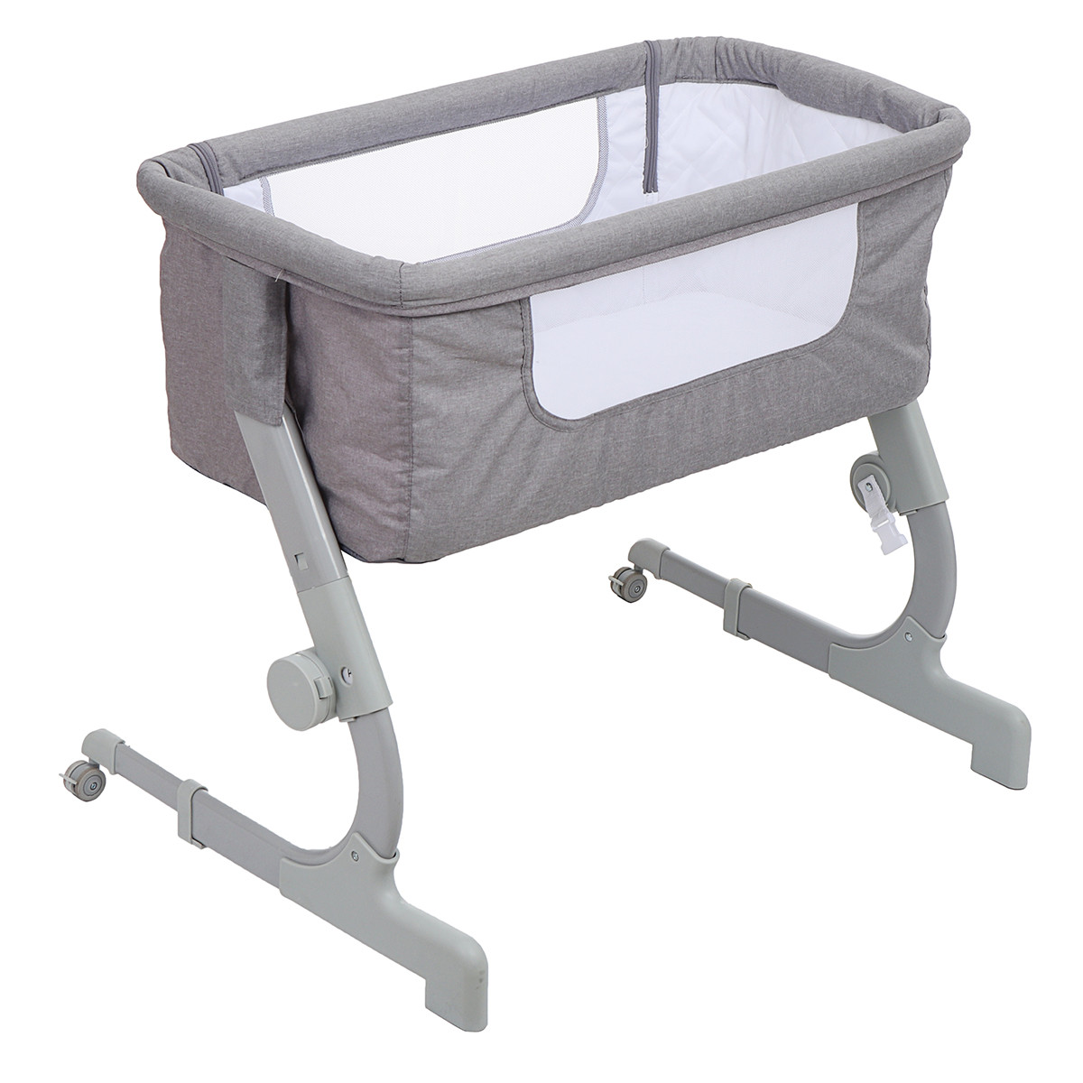 2-in-1-Portable-Sideway-Baby-Crib-Height-Adjustment-Infans-Stitching-Bed-Removable-Bed-1942872-11