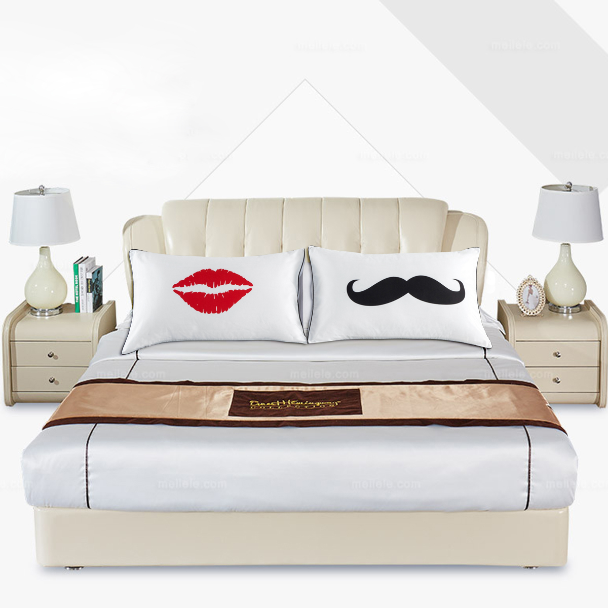 2PCS-White-Cotton-Home-Hotel-Decor-Standard-Pillow-Case-Bed-Throw-Cushion-Cover-1258866-4