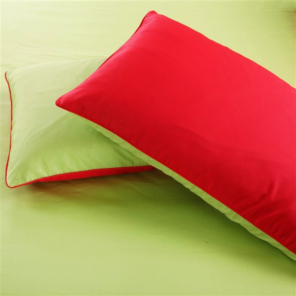 3-Or-4pcs-Pure-Cotton-Brick-Red-Green-Color-Assorted-Plain-Bedding-Sets-980901-6