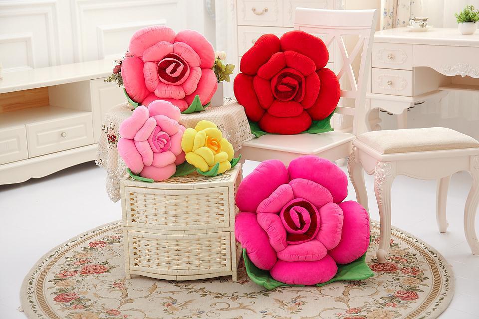 3D-Colorful-Rose-Flowers-Throw-Pillow-Plush-Sofa-Car-Office-Back-Cushion-Valentines-Gift-1029338-2