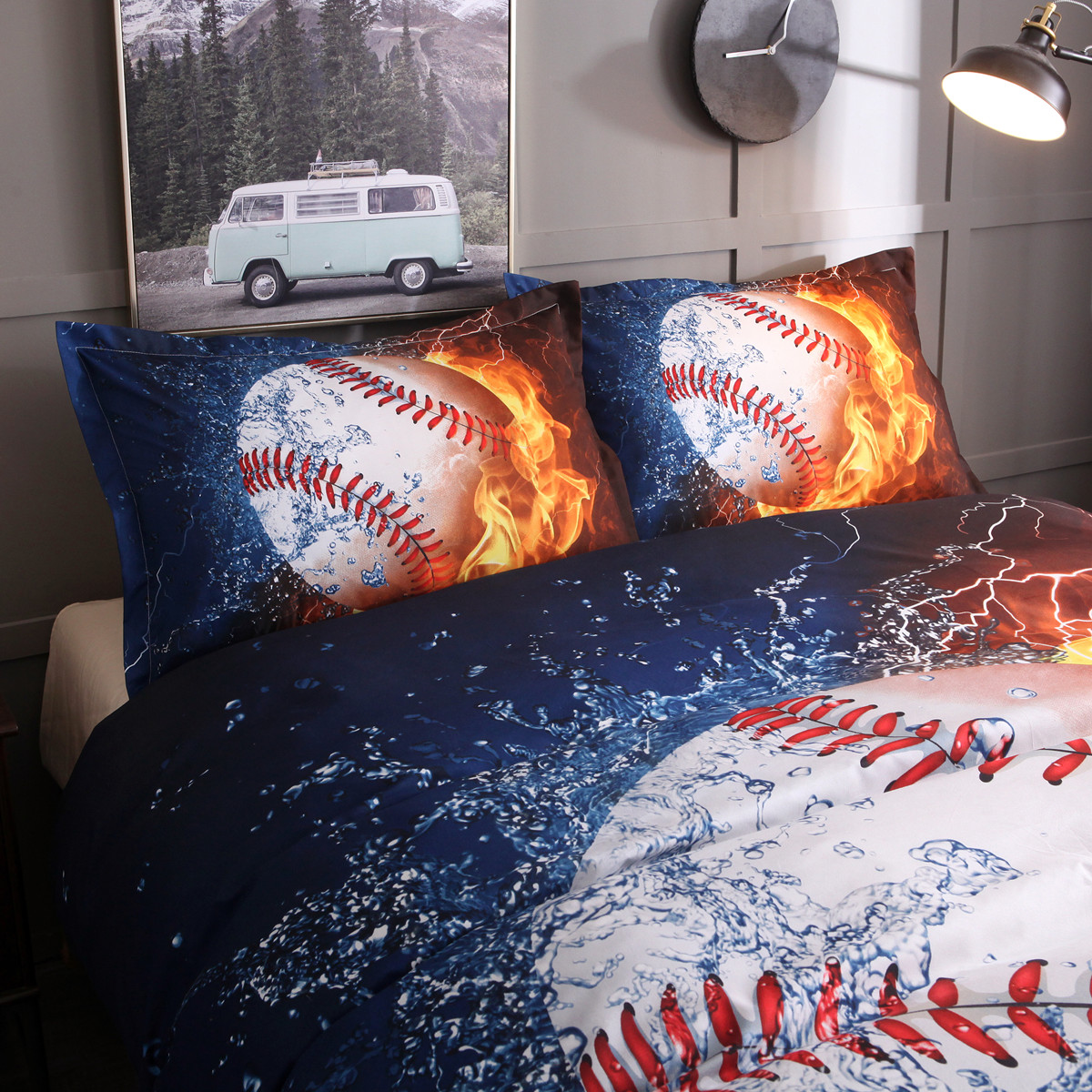 3PCS-Bedding-Sets-Bedclothes-Baseball-Print--Quilt-Duvet-Cover-Pillowcase-Decor-1396757-5