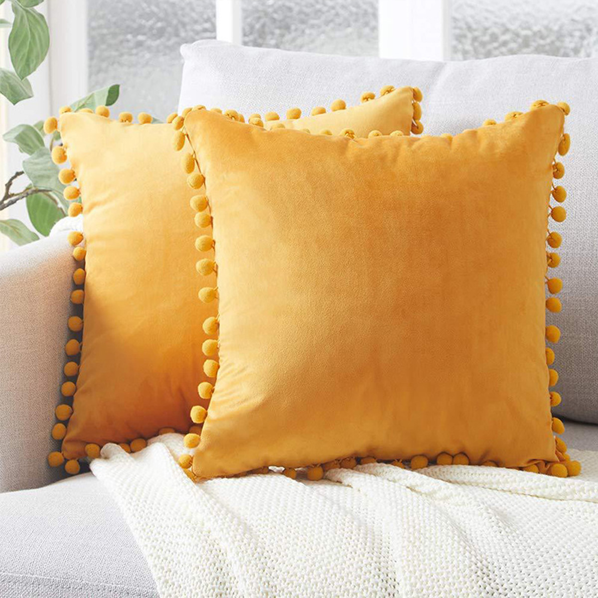 4545cm-Soft-Velvet-Pillow-Covers-Cute-Pom-Poms-Throw-Pillow-Covers-Square-Cushion-Case-for-Sofa-Couc-1779027-6