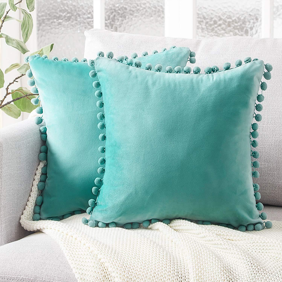 4545cm-Soft-Velvet-Pillow-Covers-Cute-Pom-Poms-Throw-Pillow-Covers-Square-Cushion-Case-for-Sofa-Couc-1779027-8