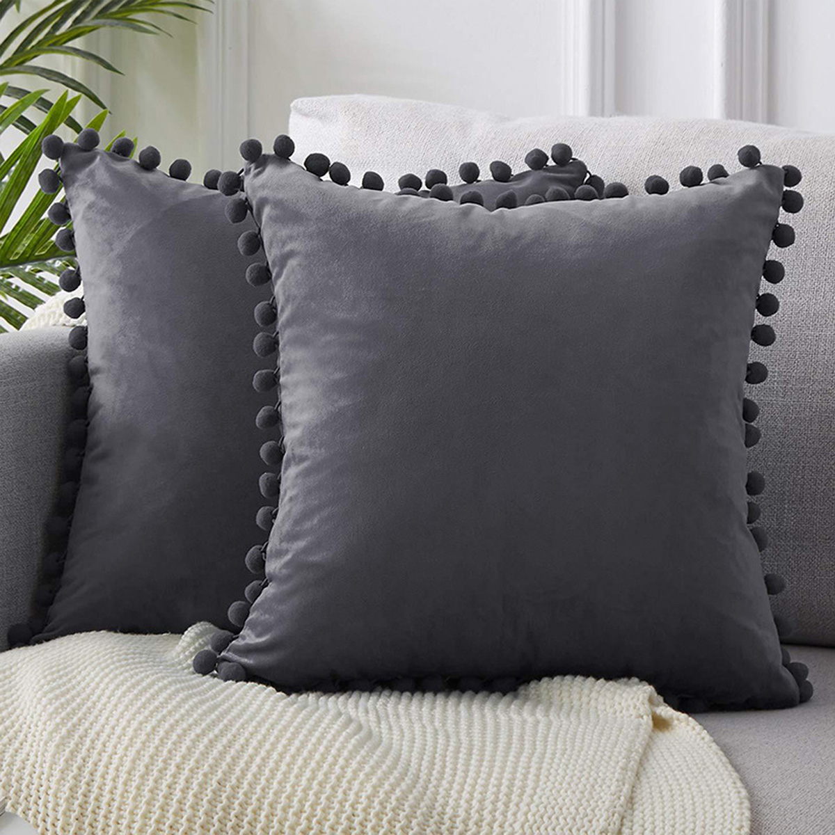 4545cm-Soft-Velvet-Pillow-Covers-Cute-Pom-Poms-Throw-Pillow-Covers-Square-Cushion-Case-for-Sofa-Couc-1779027-9
