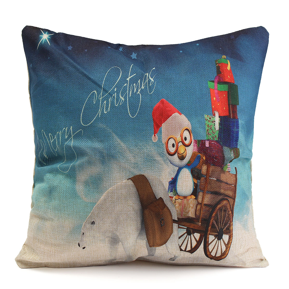 45X45cm-Christmas-Fashion-Cotton-Linen-Pillow-Case-Santa-Claus-Snowmen-Gift-Home-Decor-1097932-2
