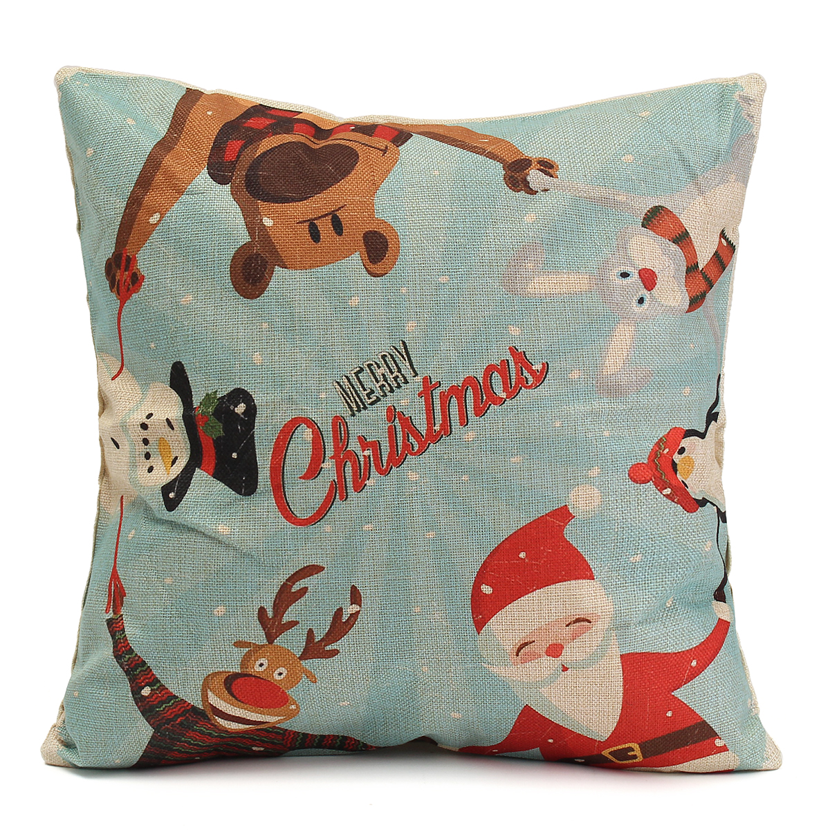 45X45cm-Christmas-Fashion-Cotton-Linen-Pillow-Case-Santa-Claus-Snowmen-Gift-Home-Decor-1097932-8