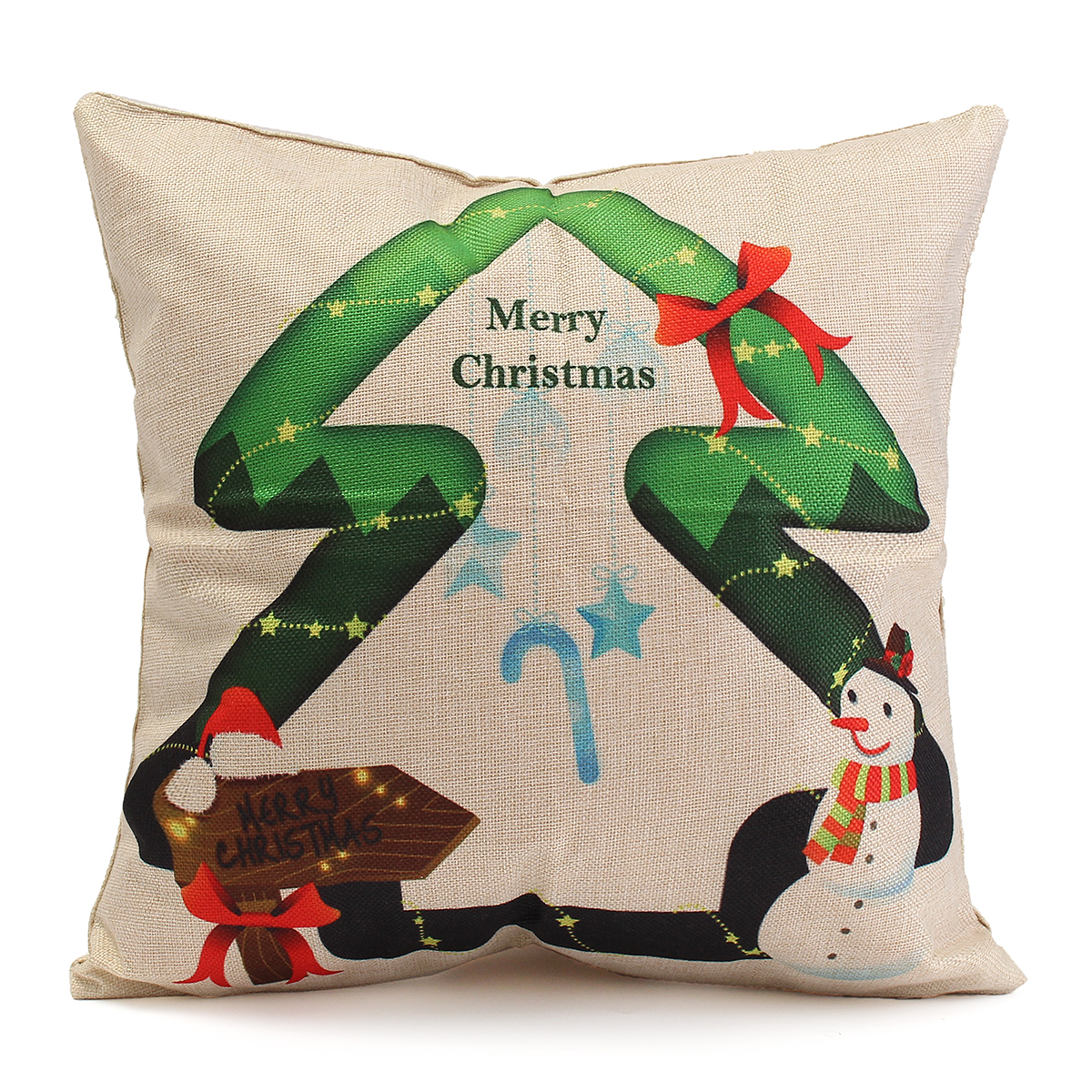 45X45cm-Christmas-Fashion-Cotton-Linen-Pillow-Case-Santa-Claus-Snowmen-Gift-Home-Decor-1097932-9