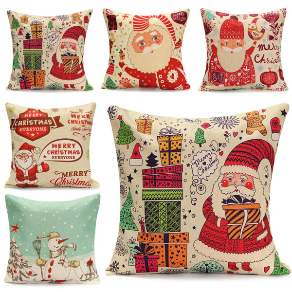 45X45cm-Christmas-Santa-Claus-Snowmen-Gift-Fashion-Cotton-Linen-Pillow-Case-Home-Decor-1097921-1