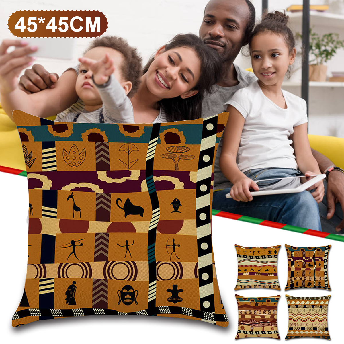 45x45CM-African-National-Style-Geometric-Printing-Cushion-Cover-Linen-Pillow-Case-Home-Decor-Pillow--1915524-1