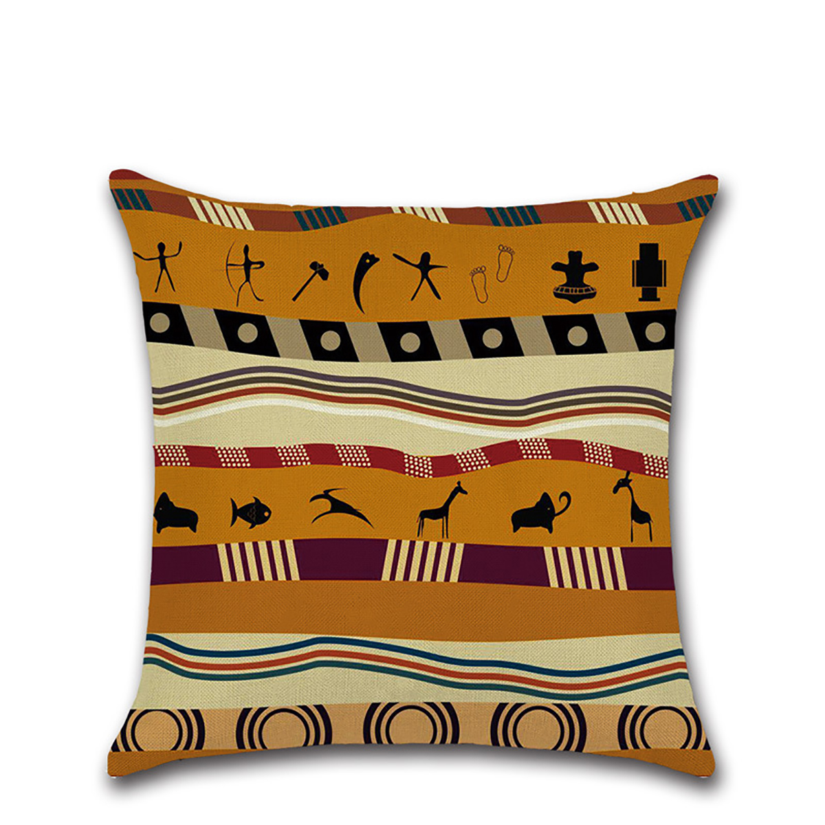 45x45CM-African-National-Style-Geometric-Printing-Cushion-Cover-Linen-Pillow-Case-Home-Decor-Pillow--1915524-3