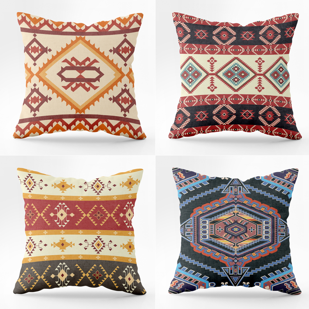 45x45CM-Square-Peach-Skin-Pillow-Cover-Retro-Geometric-Printing-Pillow-Case-Home-Waist-Sofa-Pillow-C-1920220-8