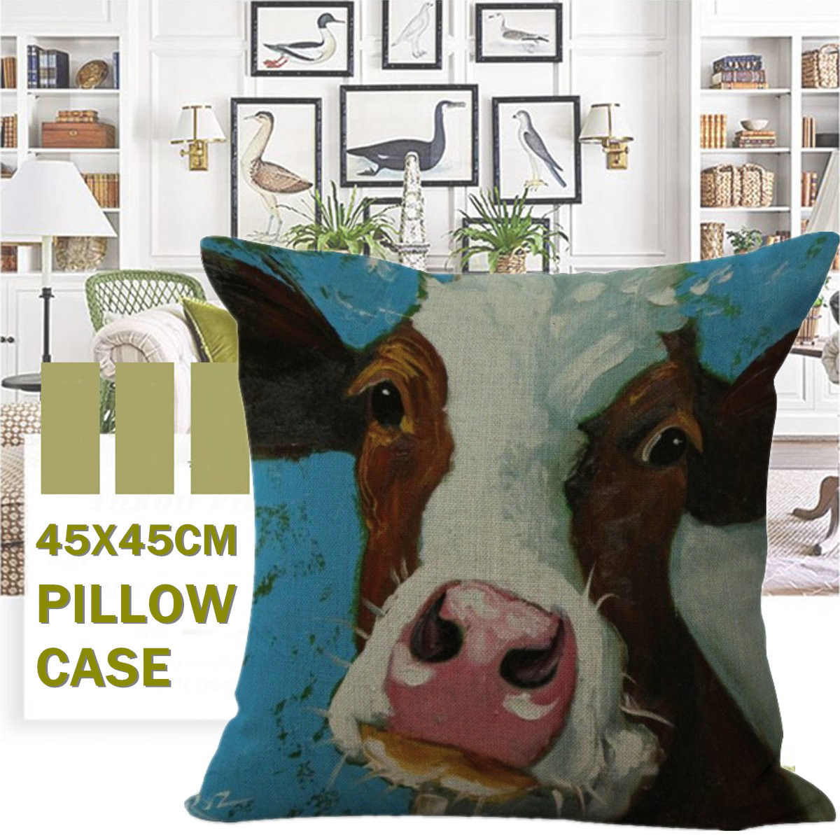 45x45cm-Vintage-Cow-Head-Print-Cotton-And-Linen-Sofa-Soft-Cushion-Bed-Decoration-Pillow-Case-1809082-1