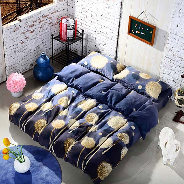 4pcs-Pure-Cotton-Sanding-Dandelion-Printed-Thicken-Bedding-Sets-Duvet-Cover-980894-4
