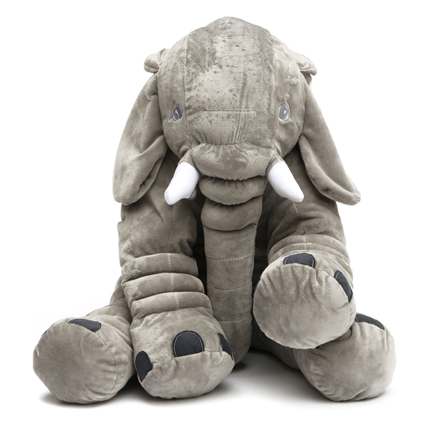 50x45cm-Grey-Large-Elephant-Plush-Stuffed-Pillows-Cushion-Gift-Bedding-Decor-Back-Cushions-1067073-1