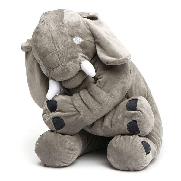 50x45cm-Grey-Large-Elephant-Plush-Stuffed-Pillows-Cushion-Gift-Bedding-Decor-Back-Cushions-1067073-2