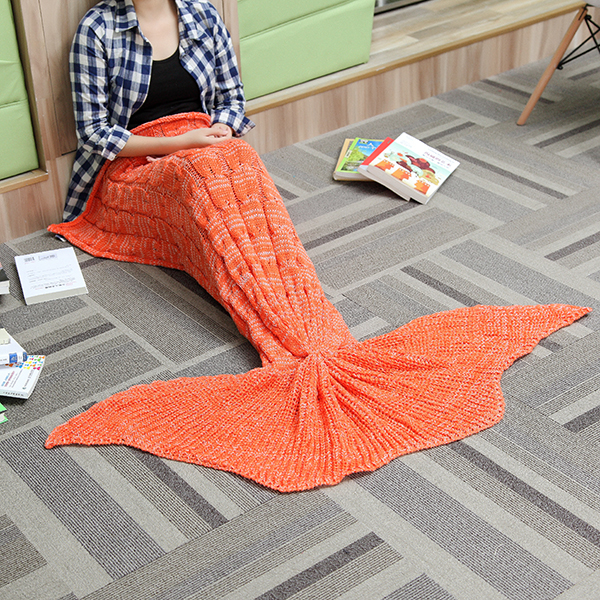 60x160cm-3-Color-Yarn-Knitting-Mermaid-Tail-Blanket-Warm-Super-Soft-Bed-Mat-Sleep-Bag-Birthday-Gift-1095734-1