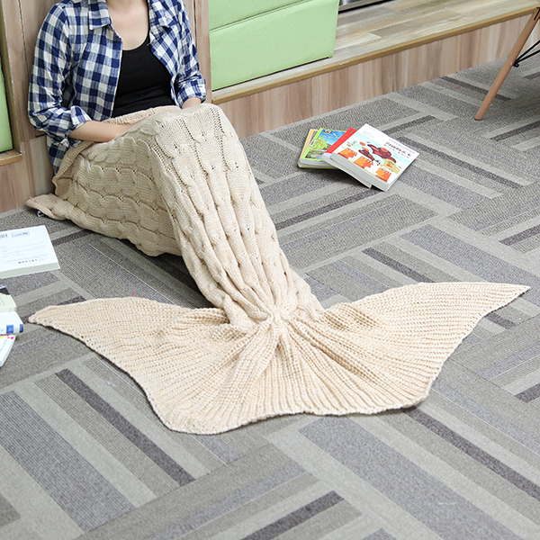 60x160cm-3-Color-Yarn-Knitting-Mermaid-Tail-Blanket-Warm-Super-Soft-Bed-Mat-Sleep-Bag-Birthday-Gift-1095734-2