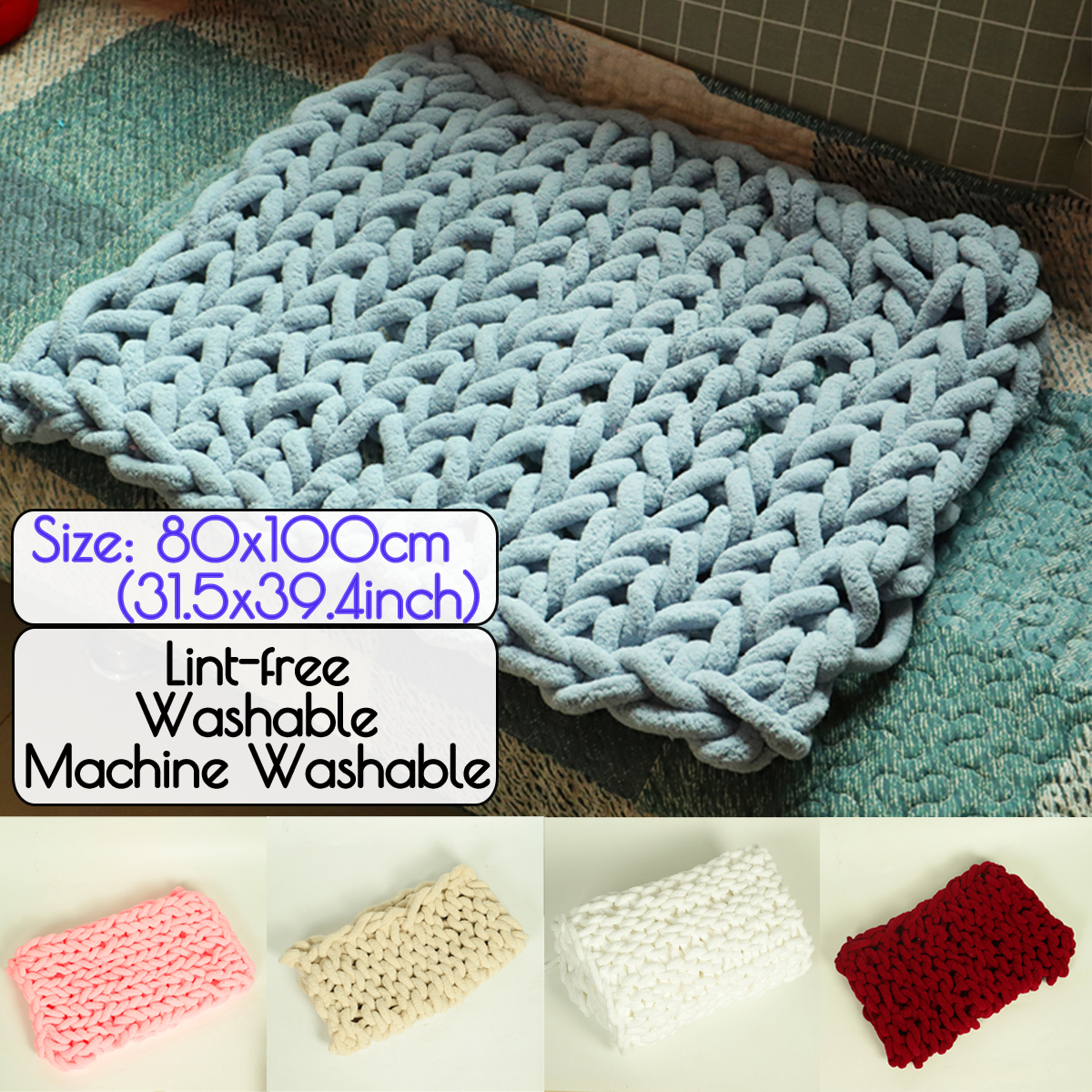 80-x-100cm-Handmade-Knitted-Blanket-Cotton-Soft-Washable-Lint-free-Throw-Blankets-1596656-11