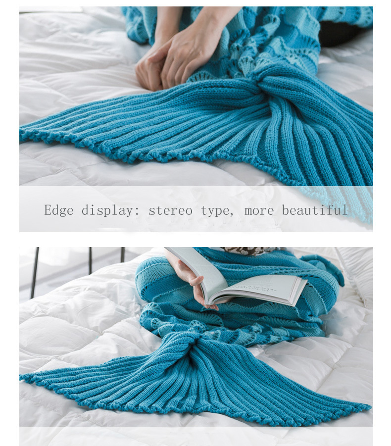 95x195CM-Yarn-Knitting-Mermaid-Tail-Blanket-Wave-Stripe-Warm-Super-Soft-Sleep-Bag-Bed-Mat-1094802-5