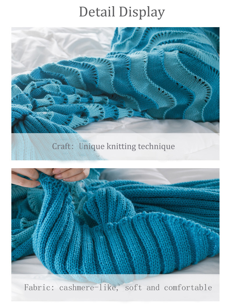 95x195CM-Yarn-Knitting-Mermaid-Tail-Blanket-Wave-Stripe-Warm-Super-Soft-Sleep-Bag-Bed-Mat-1094802-6