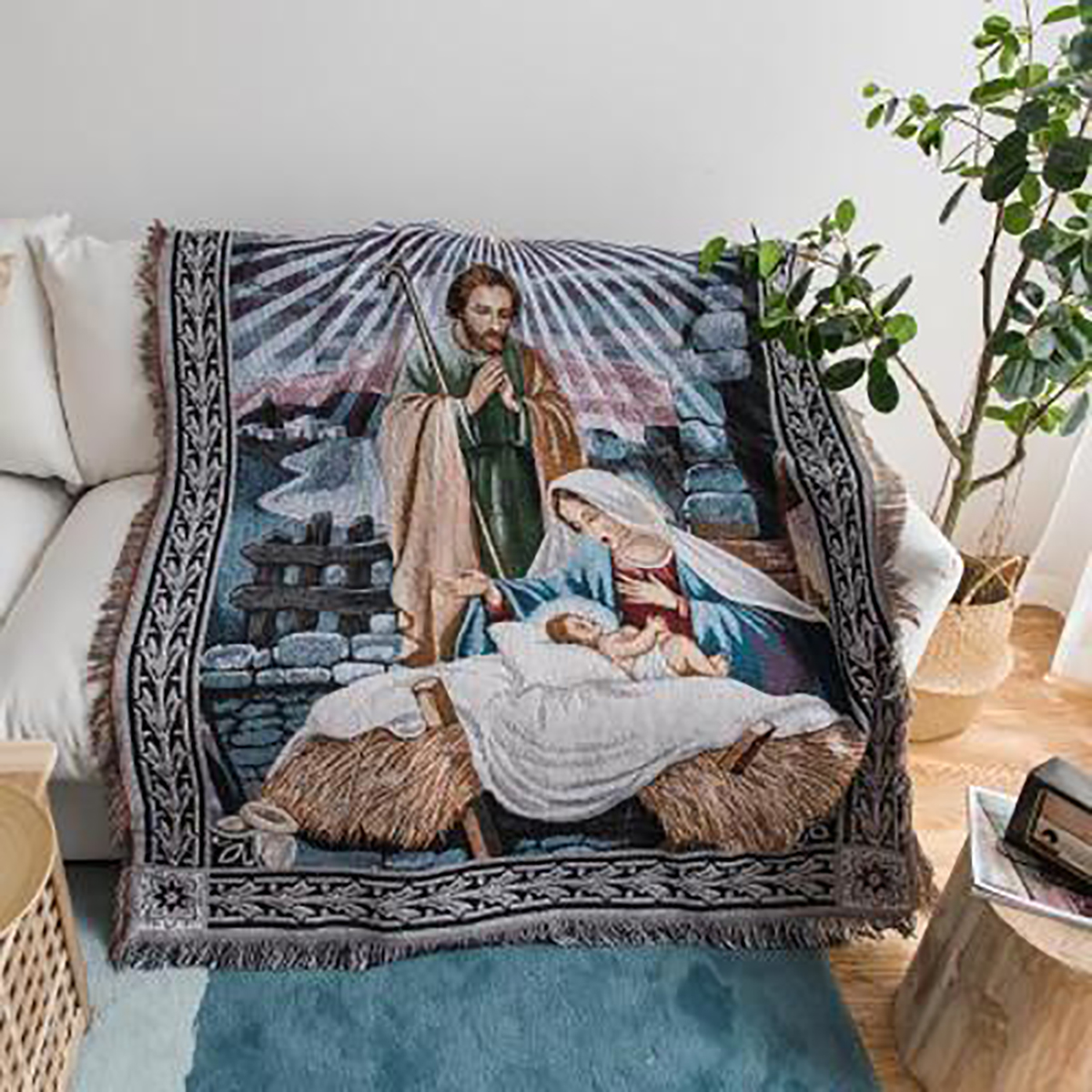 Folding-Decorative-Blanket-Knit-Tapestry-Prayer-Carpet-Middle-East-Sofa-Towel-for-Home-Textiles-1761320-5