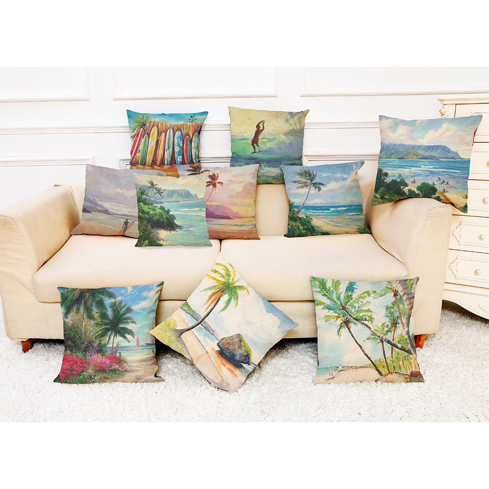 Honana-45x45cm-Home-Decoration-Colorful-Beach-Patterns-Cotton-Linen-Pillow-Case-Sofa-Cushion-Cover-1324140-9