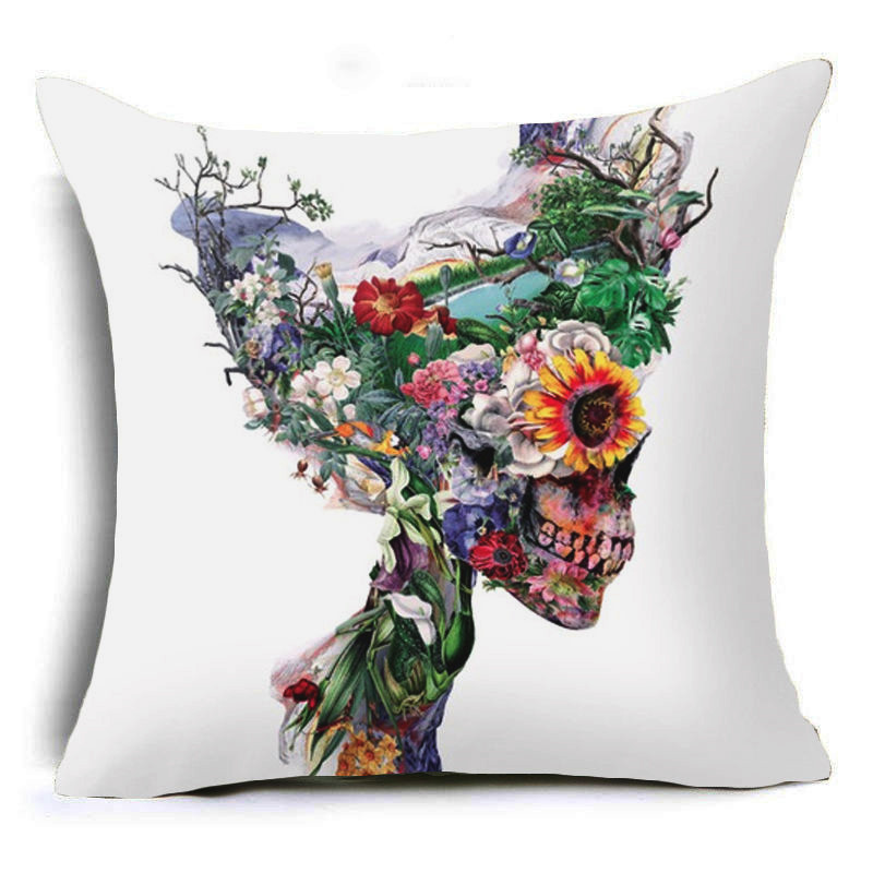 Honana-45x45cm-Home-Decoration-Colorful-Oil-Painting-Animals-and-Skull-6-Optional-Patterns-Cotton-Li-1292780-3