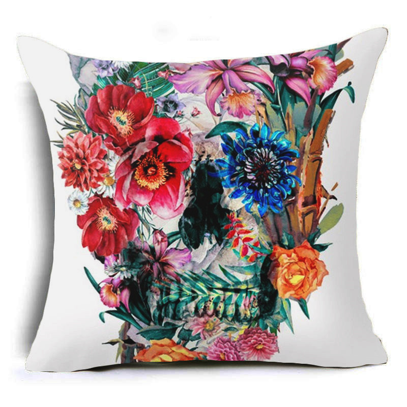 Honana-45x45cm-Home-Decoration-Colorful-Oil-Painting-Animals-and-Skull-6-Optional-Patterns-Cotton-Li-1292780-4