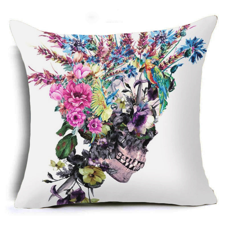 Honana-45x45cm-Home-Decoration-Colorful-Oil-Painting-Animals-and-Skull-6-Optional-Patterns-Cotton-Li-1292780-5