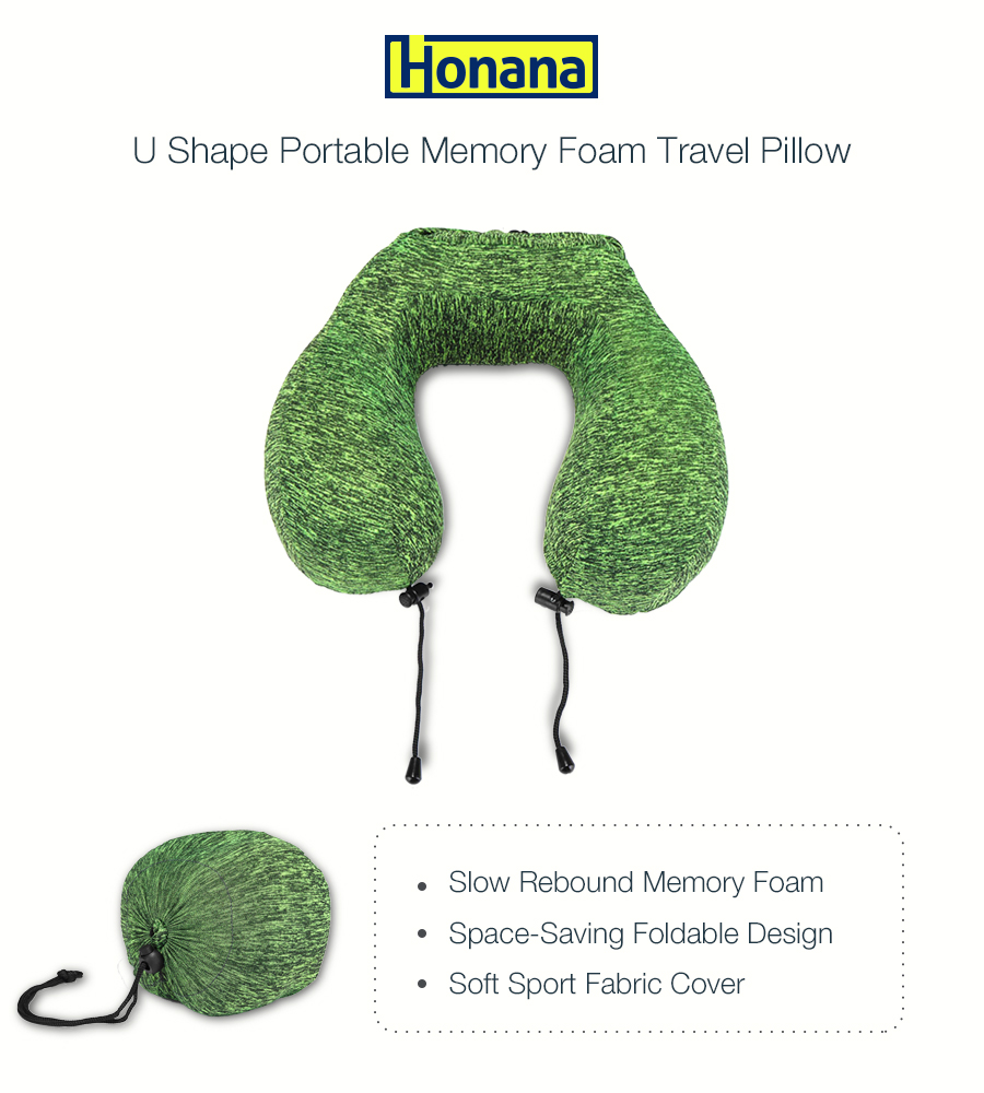 Honana-BX-Green-Slow-Rebound-Memory-Cotton-Neck-Pillow-1302811-1