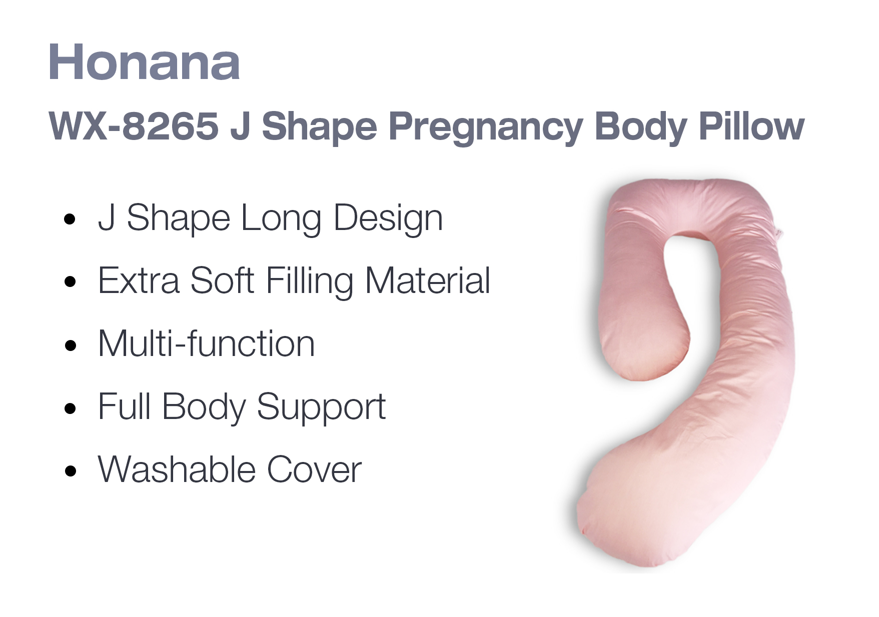 Honana-WX-8265-J-Shape-Pregnancy-Soft-Body-Pillow-Side-Lying-Cushion-for-Pregnant-Women--Side-Sleep-1260560-1