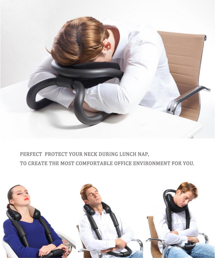 IdeaShow-Black-Neck-Protecting-U-shaped-Pillow-Airplane-Car-Office-Nap-Pillow-Travel-Pillow-1093998-9