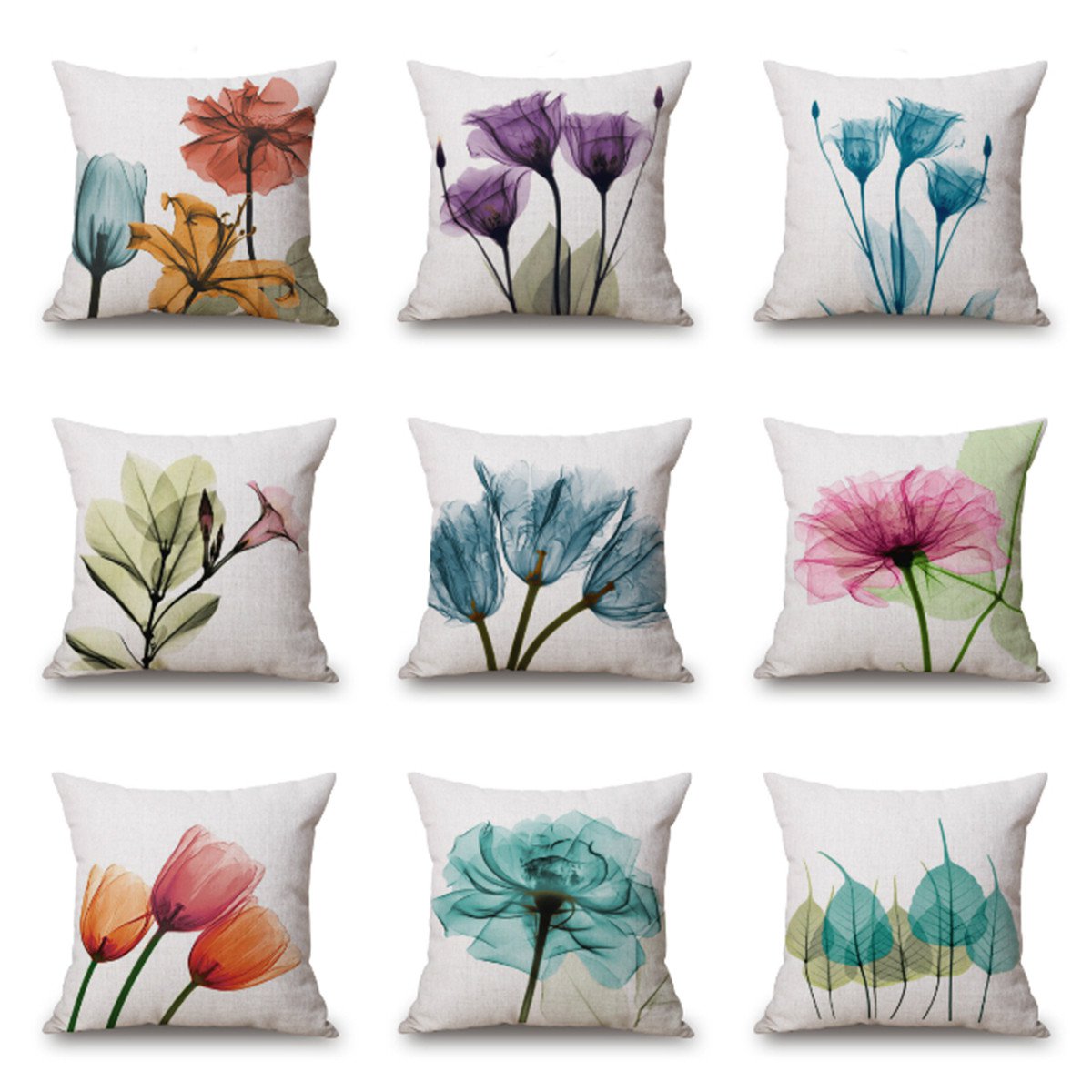 Ink-Painting-Flowers-Cotton-Linen-Pillow-Case-Tulips-Sofa-Cushion-Cover-45x45cm-1161674-1