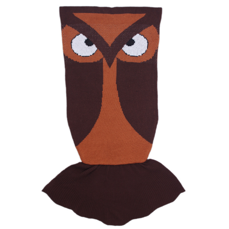 Knitted-Owl-Mermaid-Tail-Blankets-Sleeping-Bag-Fleece-Cartoon-Bedding-Shark-Mermaid-Tail-Blanket-1268166-3