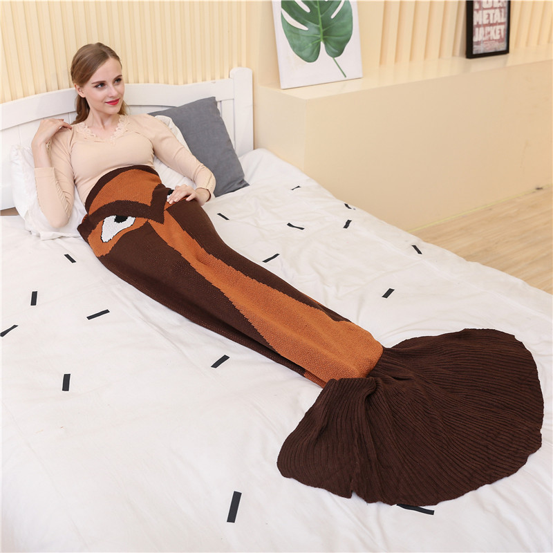 Knitted-Owl-Mermaid-Tail-Blankets-Sleeping-Bag-Fleece-Cartoon-Bedding-Shark-Mermaid-Tail-Blanket-1268166-4