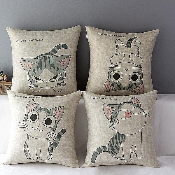 Linen-Cartoon-Cat-Throw-Pillow-Case-Car-Cushion-Cover-Decorative-964749-2