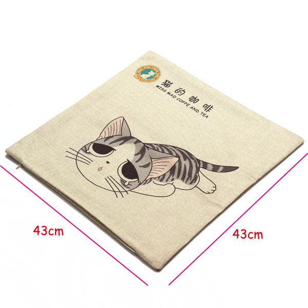 Linen-Cartoon-Cat-Throw-Pillow-Case-Car-Cushion-Cover-Decorative-964749-9