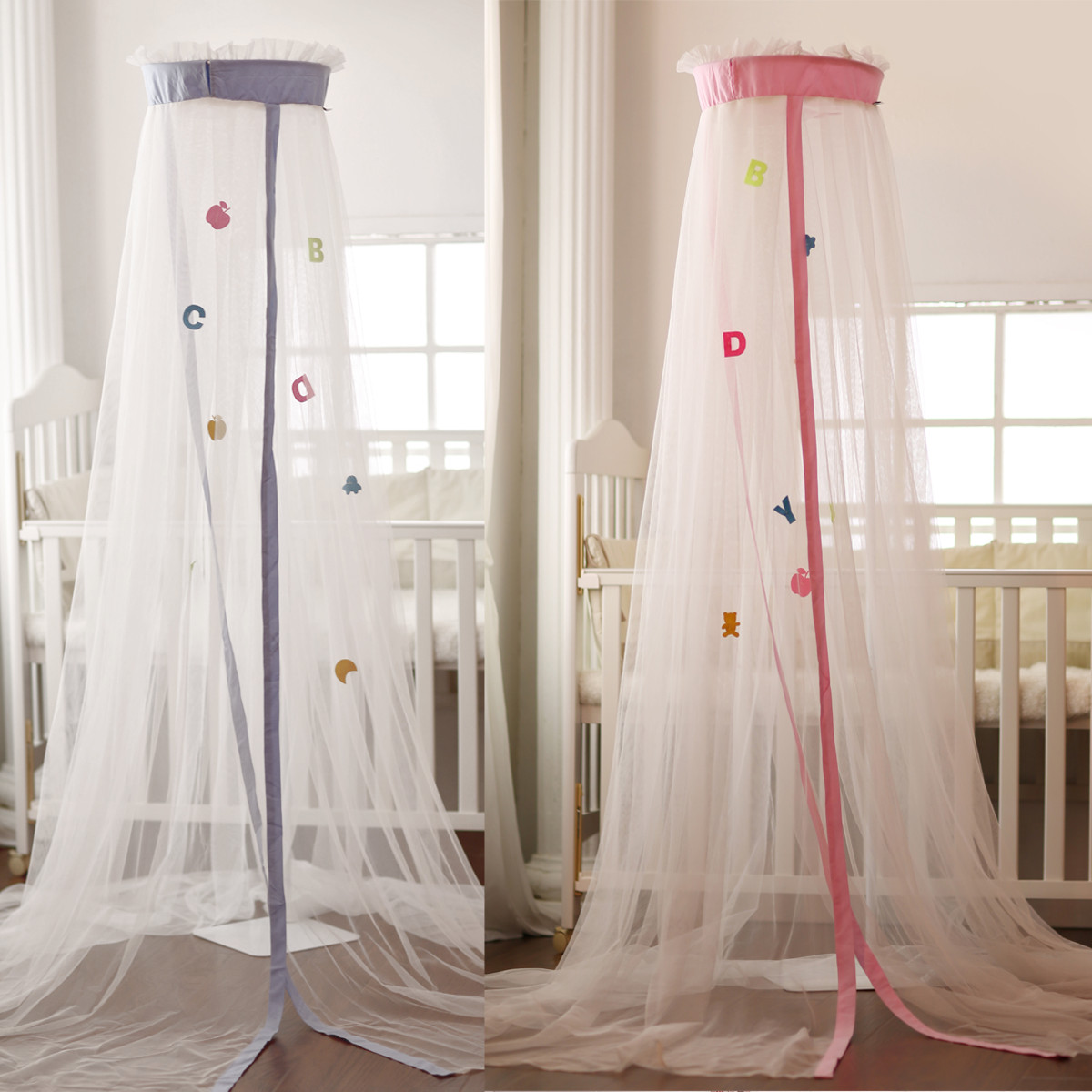 Mosquito-Net-Children-Bed-Curtain-Dome-Cot-Netting-Drape-Stand-Insect-Protection-1818006-1