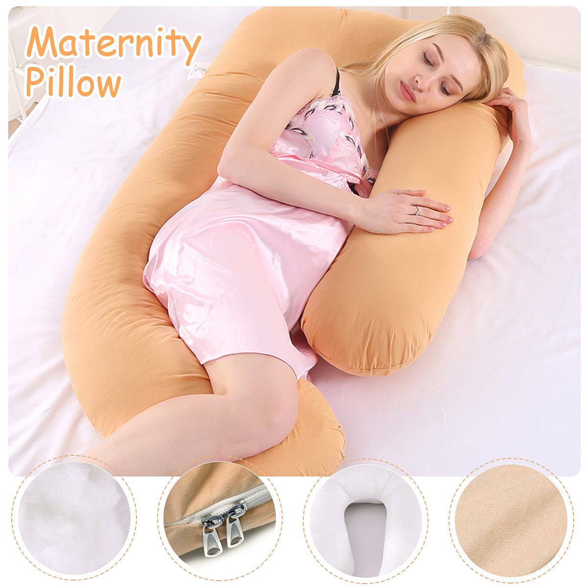 Multi-functional-Mother-Pillow-Side-Sleeper-Pure-Cotton-Removable-Washable-U-shaped-Napping-Pillowca-1809583-1
