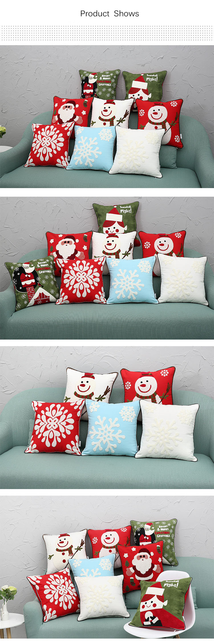 New-Christmas-Pure-Cotton-Embroidering-Pillow-Cases-Santa-Snowflake-Cushion-Cover-1214423-7