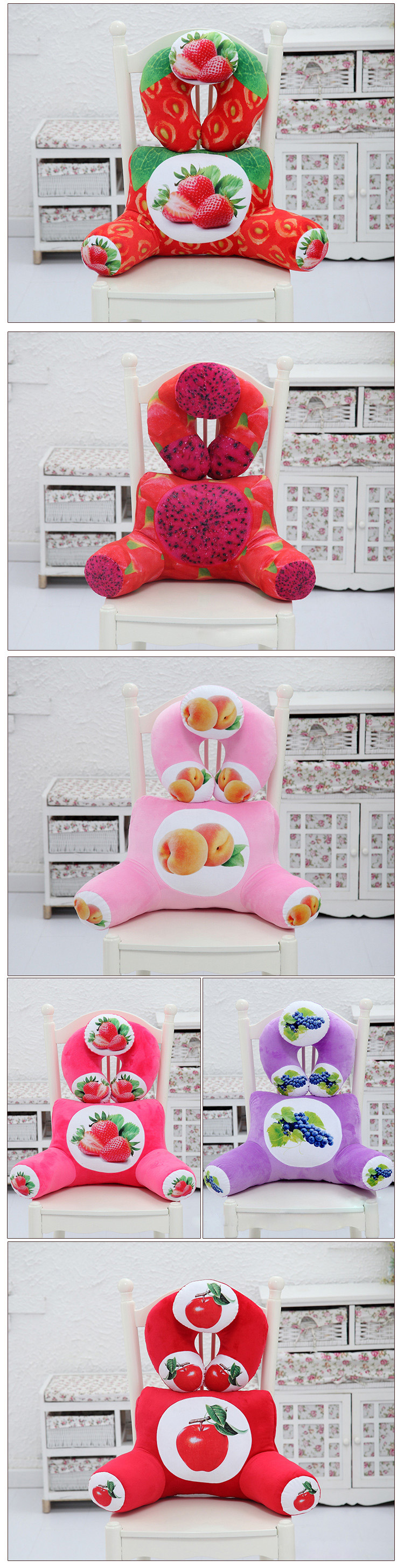 Plush-Squishy-3D-Fruit-Printing-U-Shape-Neck-Pillow-Waist-Back-Cushion-Sofa-Bed-Office-Car-Chair-Dec-1034069-4