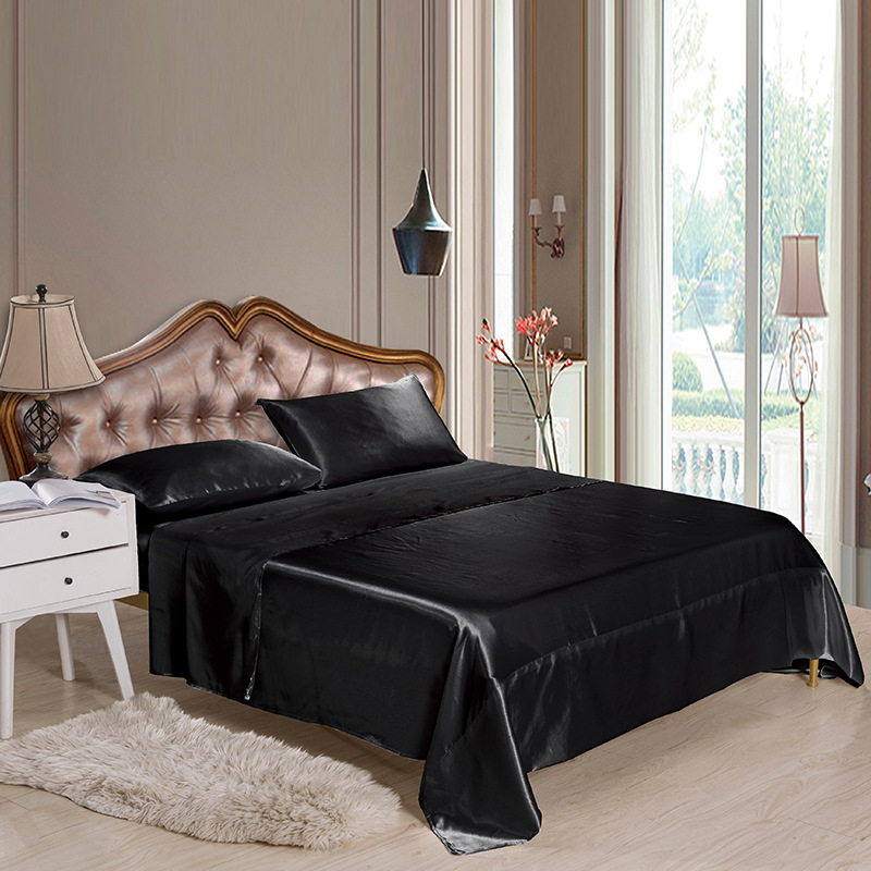 Silk-Like-Soft-Fitted-Sheets-Sets-Satin-Solid-Color-Bedding-4pcsSet-Bedspread-Bed-Linens-Set-1689948-1