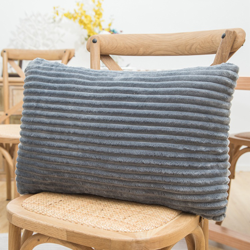 Striped-Flannel-Rectangular-Pillowcase-Backrest-Cover-Cushion-Cover-Pillowcase-1743688-2