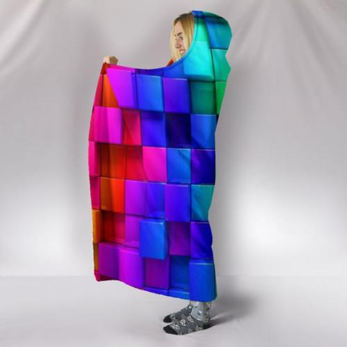 Warm-3D-Colored-Cubes-Hooded-Blankets-Wearable-Soft-Towel-Plush-Mat-For-Adult-Kid-1404287-4