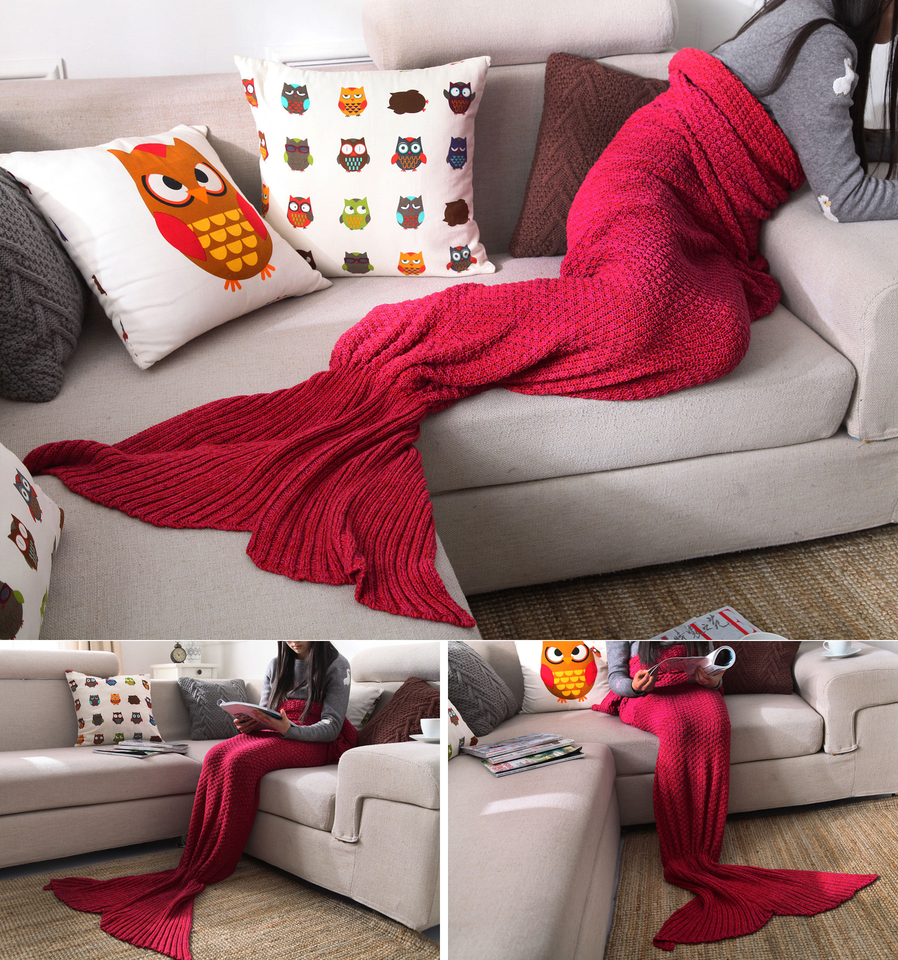 Yarn-Knitted-Mermaid-Tail-Blanket-Handmade-Crochet-Throw-Super-Soft-Sofa-Bed-Mat-Sleeping-Bag-1083119-6