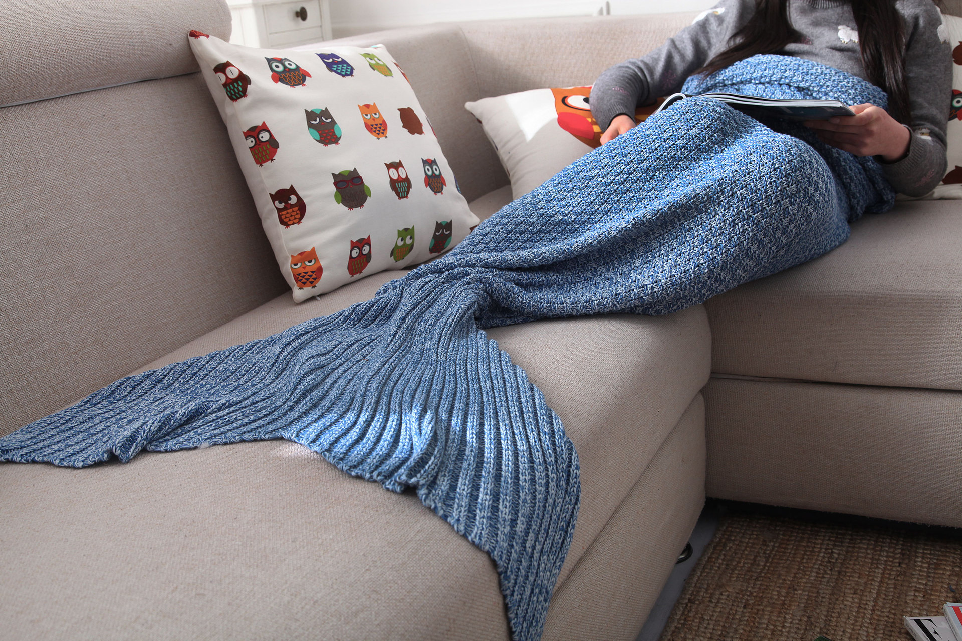 Yarn-Knitted-Mermaid-Tail-Blanket-Handmade-Crochet-Throw-Super-Soft-Sofa-Bed-Mat-Sleeping-Bag-1083119-7