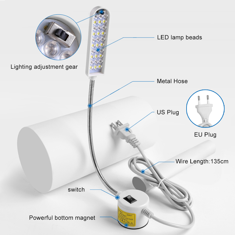 2030LED-US-Plug-Purple--White-Light-Color-Sewing-Machine-Work-Light-Car-Clothing-Light-Magnetic-Base-1851428-2