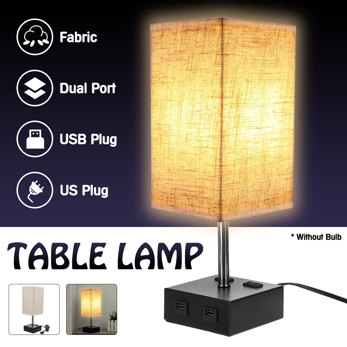 220V-Fabric-Fashion-Simple-Table-Lamp-Dual-Port-USB--US-Plug-Without-Bulb-1809421-2
