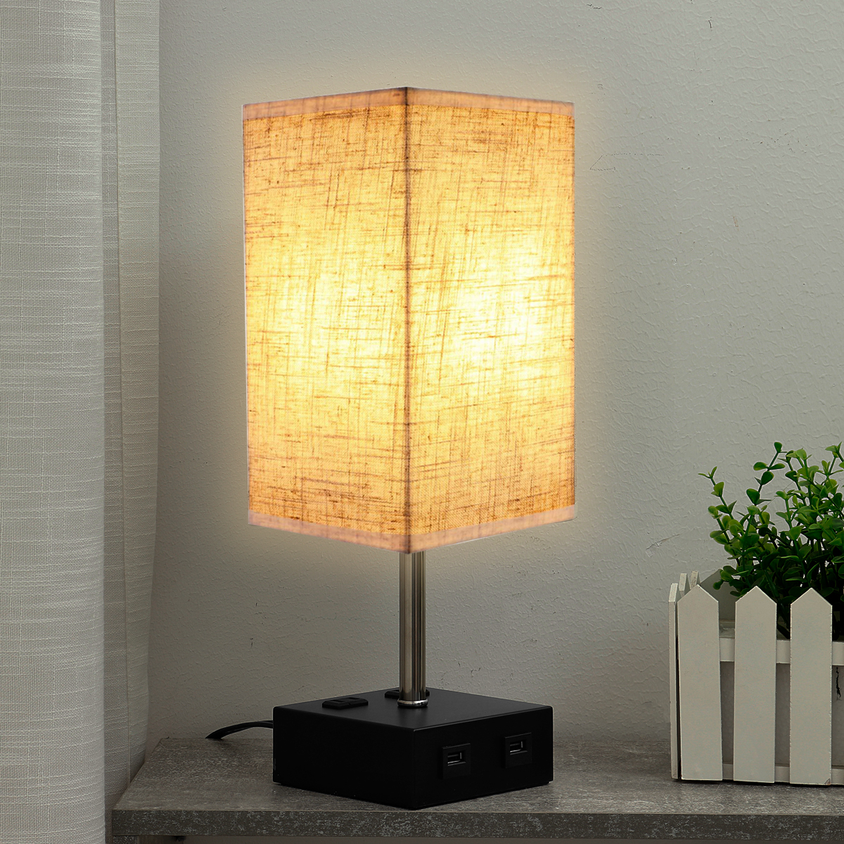 220V-Fabric-Fashion-Simple-Table-Lamp-Dual-Port-USB--US-Plug-Without-Bulb-1809421-5